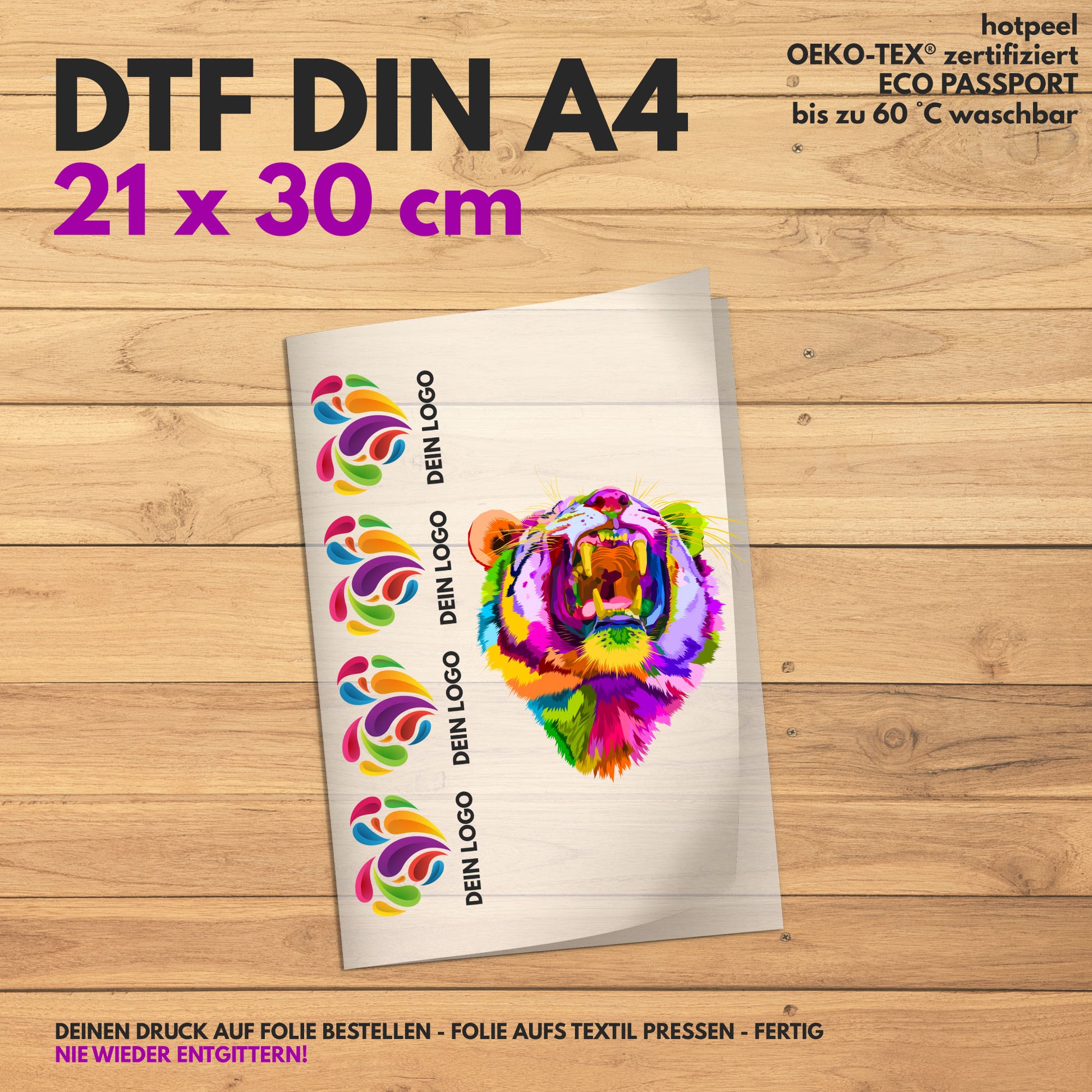 DTF-Transfer Din A4 - deine Motive auf DTF Folie