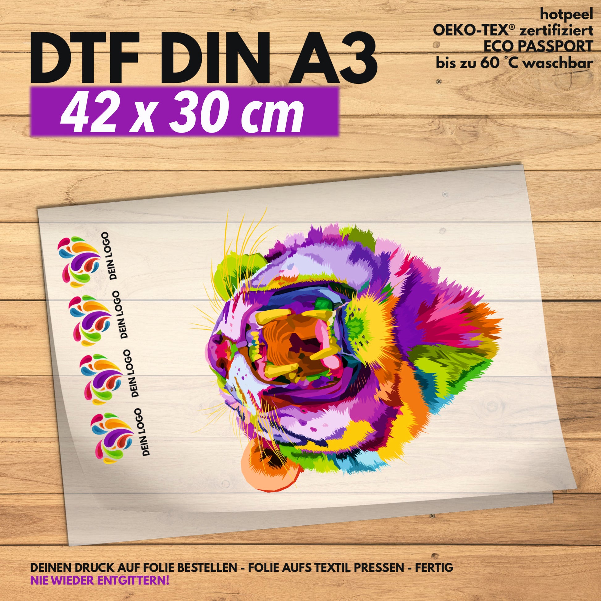 DTF-Transfer Din A3 - deine Motive auf DTF Folie