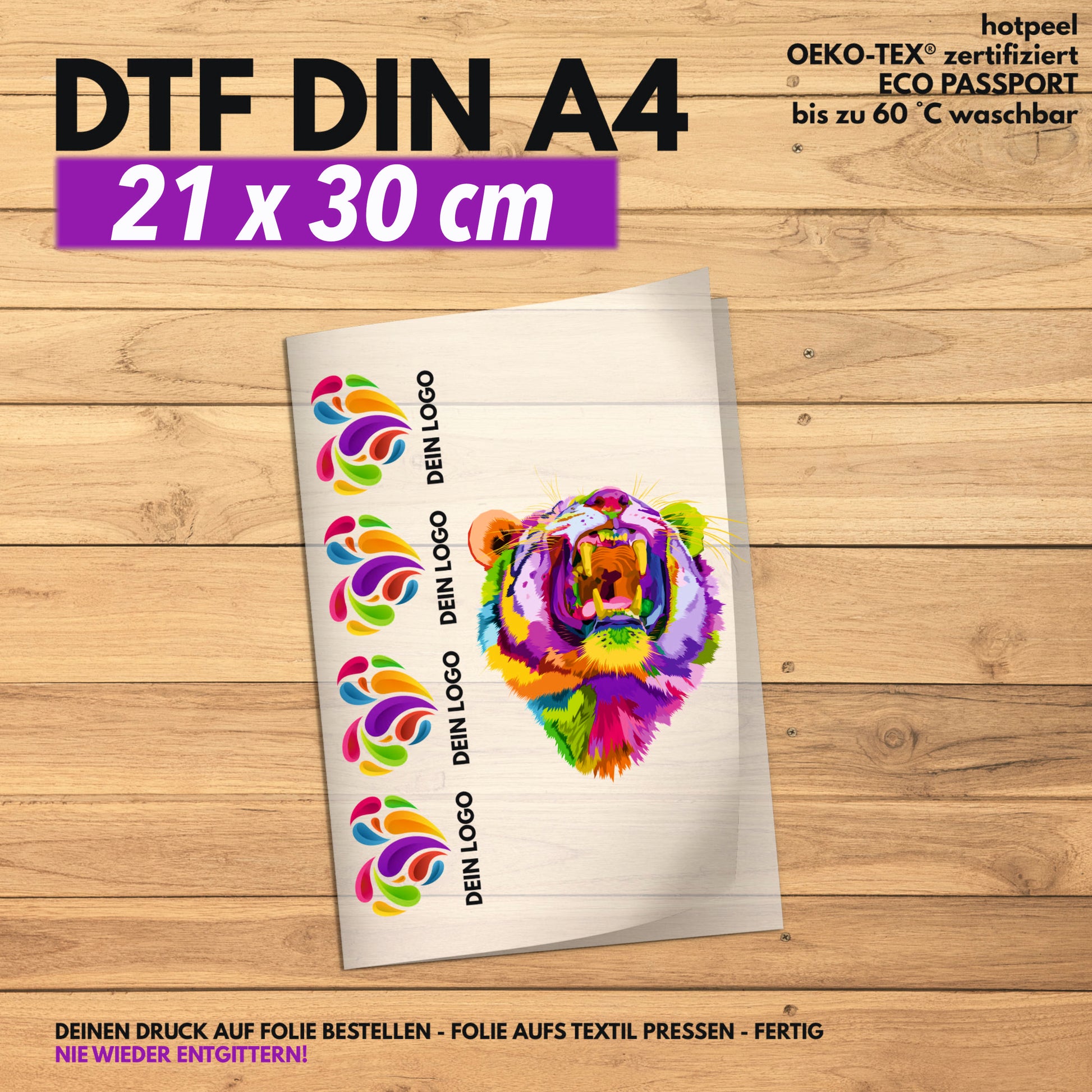 DTF-Transfer Din A4 - deine Motive auf DTF Folie