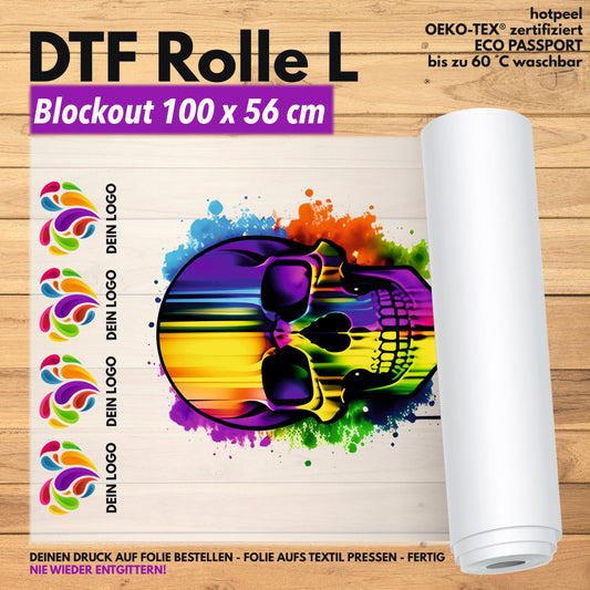 DTF-Transfer Blockout 56 x 100 cm - deine Motive auf DTF Blockout Folie