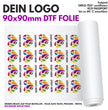 DTF-Transfer 9 x 9 cm - dein Logo / Vereinswappen auf DTF Folie