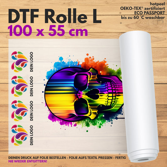 DTF-Transfer 55 x 100 cm - deine Motive auf DTF Folie