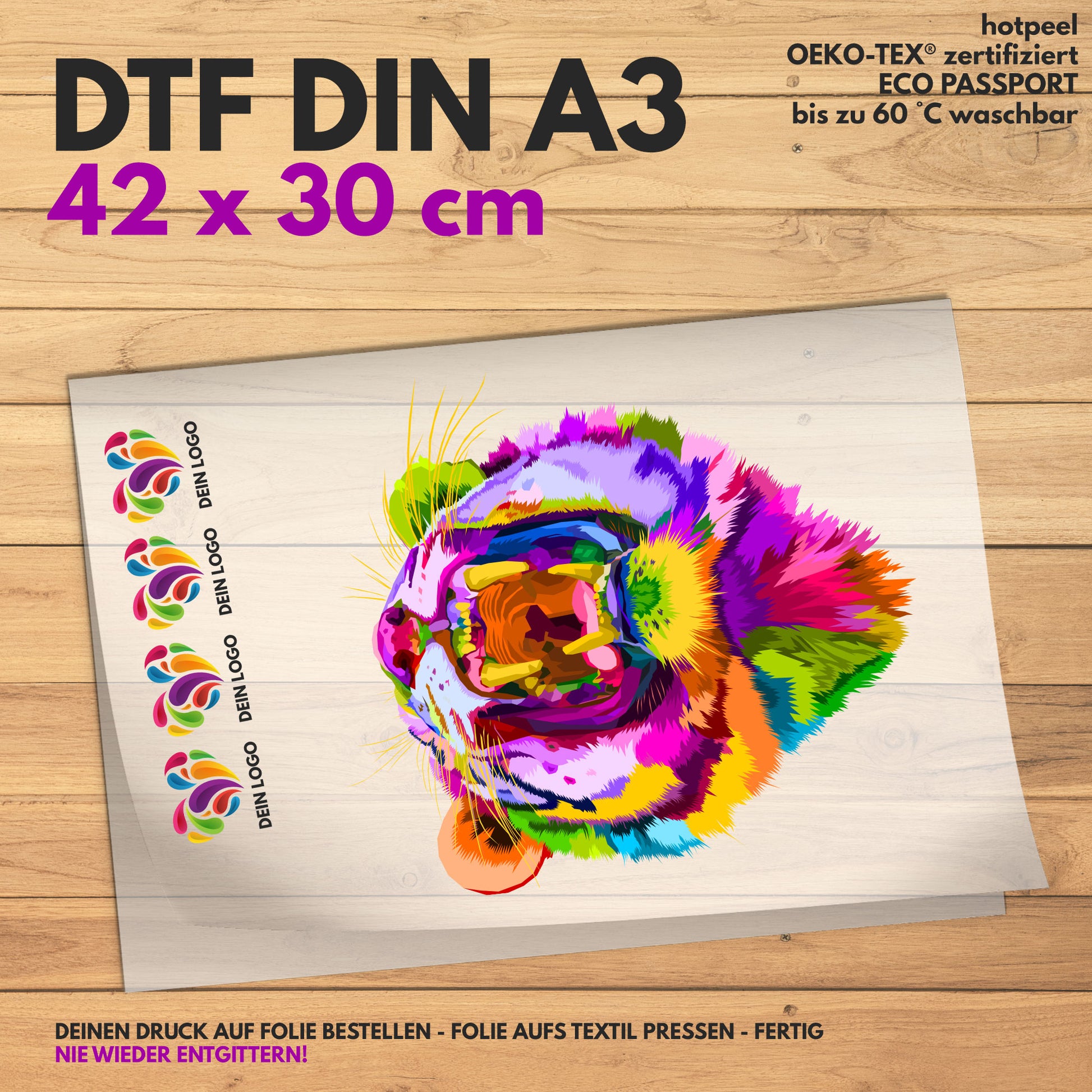 DTF-Transfer Din A3 - deine Motive auf DTF Folie